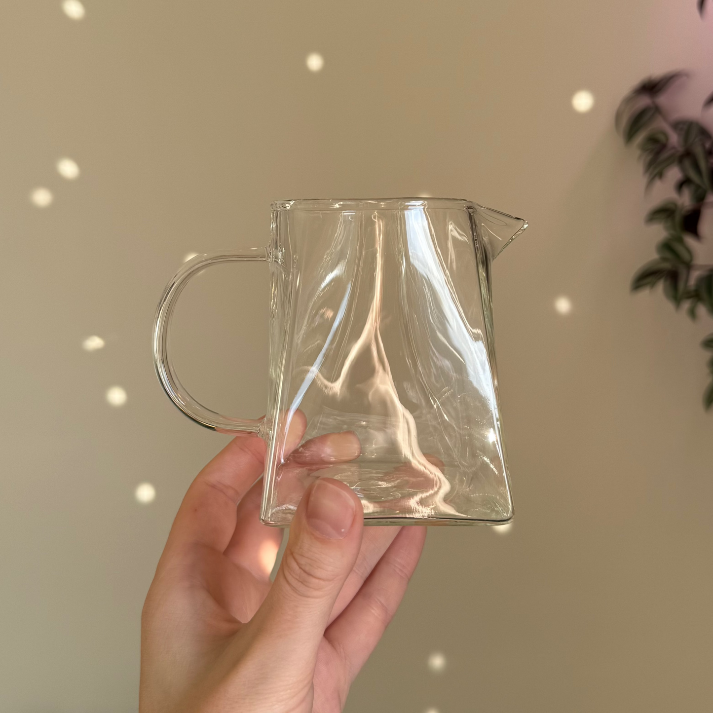 Glass Fairness Cup (Chahai) with Square Base, 350 ml
